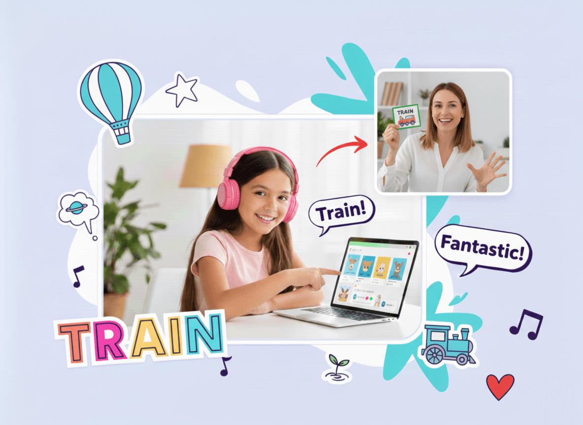 4-6 yaş grubu için neşeli İngilizce öğrenme ortamı